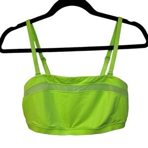 Parade bralette and bandeau with removable straps neon lime green size medium